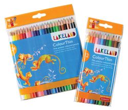 Pacote com 12 lápis de cor Derwent Lakeland com ponta mais fina