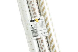 Pack de 3 rouleaux de papier Embrulho 5 mt Goud