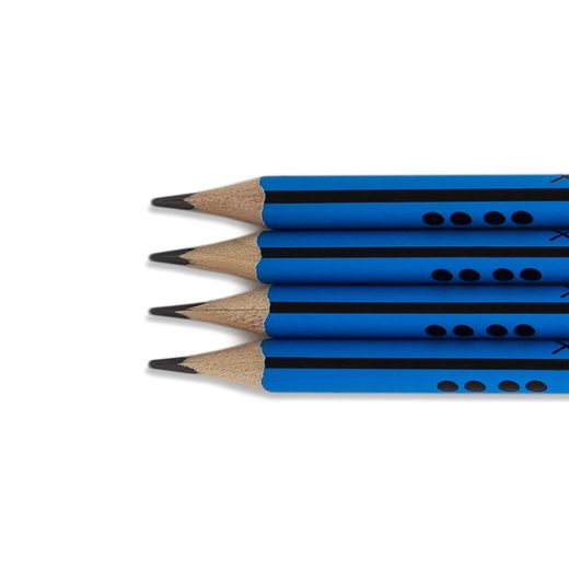 Pack 4 crayons triangulaires avec gomme Mktape