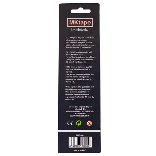 Pack 4 crayons triangulaires Mktape