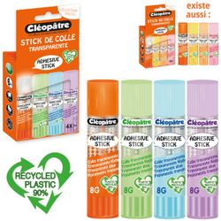 Pack 4 Pegamento Barra Transparente 8gr