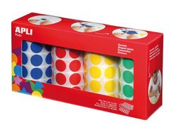 Pack 4 rollos de gomets en formas de círculos apli