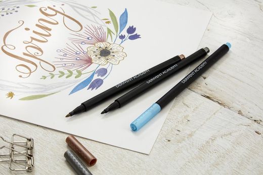 Pack 8 marcadores Derwent com cores metálicas