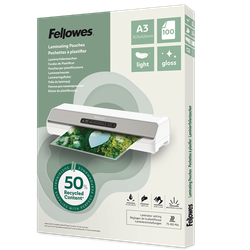 Pack de 100 Fundas de Plastificar A3 50% Reciclado Brillo Uso Ocasional