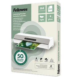 Pack de 100 Fundas de Plastificar A4 50% Reciclado Brillo Uso Ocasional