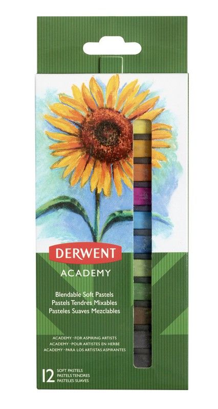 Pacote de 12 barras pastéis suaves misturáveis Derwent