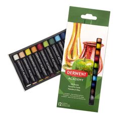 Lot de 12 bâtons de peinture pastel à l'huile Derwent