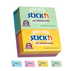 Pack de 12 tacos de notas 360º de 76x127 mm
