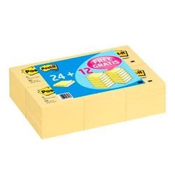 Pack de 24+12 Post-it de 76 x 76 mm.