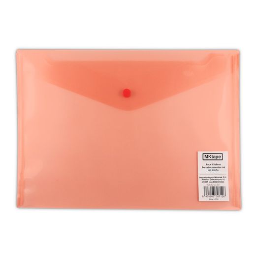 Pack de 3 envelopes para documentos A4. mktape