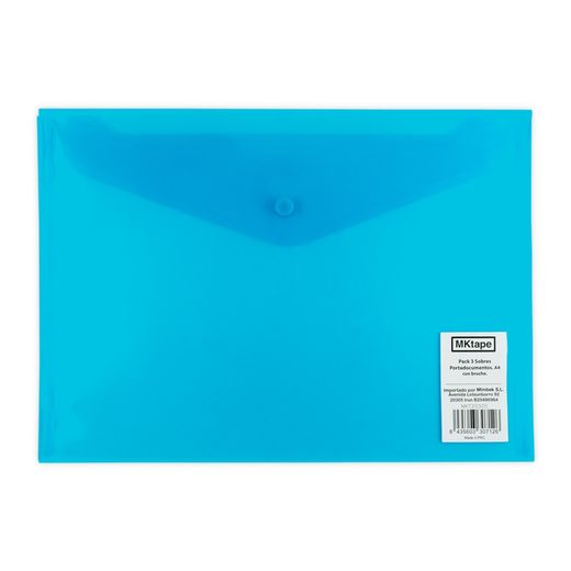 Pack de 3 envelopes para documentos A4. mktape