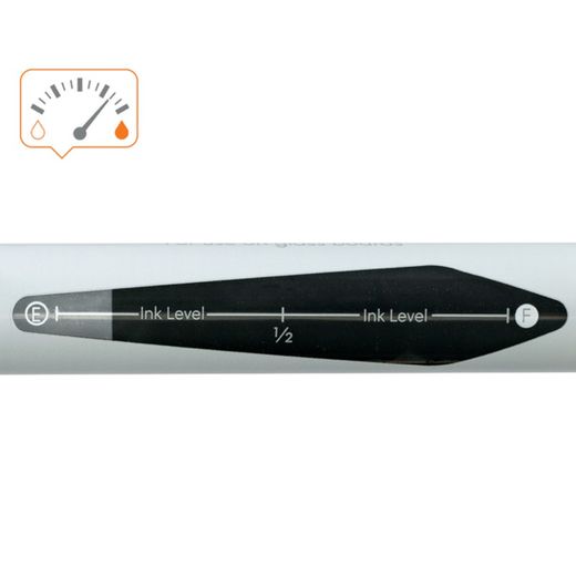 Pacote de 4 marcadores de tinta líquida para quadros brancos de vidro. Cor preta