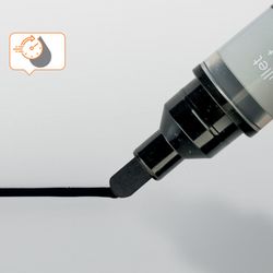 Pacote de 4 marcadores de tinta líquida para quadros brancos de vidro. Cor preta