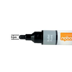 Pacote de 4 marcadores de tinta líquida para quadros brancos de vidro. Cor preta