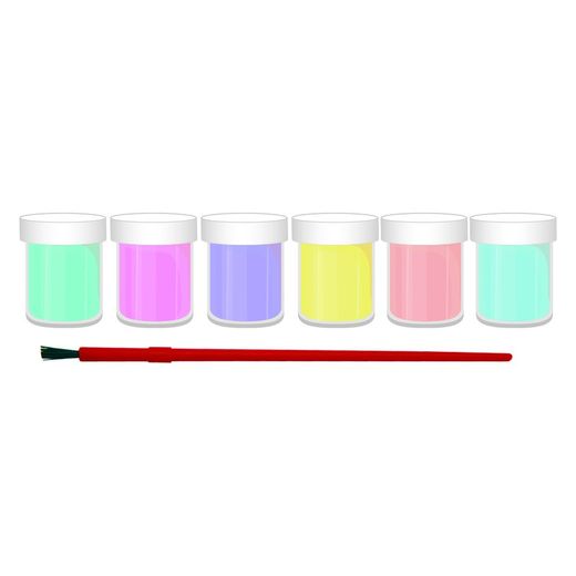 Pack de 6 pots d'encres tempera pastel Keyroad