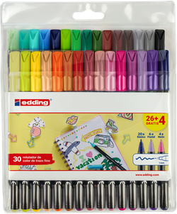 Pack Rotuladores edding 1200 26+4 Clásicos/Neon/Pastel