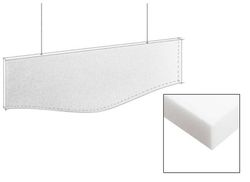 Panel acústico fonoabsorbente de foam. Bafle curvo