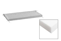 Panneau de mousse acoustique insonorisant. Rectangle.