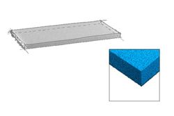 Panneau de mousse acoustique insonorisant. Rectangle.