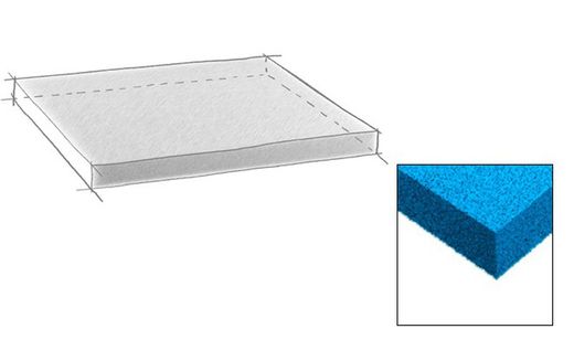 Panel acústico fonoabsorbente de foam. Techo técnico