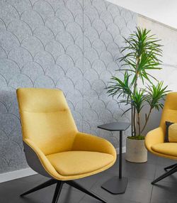 Painel acústico de absorção de som ecowall biselado