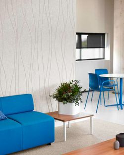 Painel acústico de absorção de som ecowall biselado