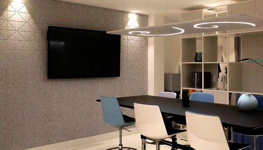 Painel acústico de absorção de som ecowall biselado