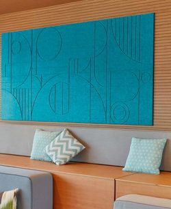 Painel acústico de absorção de som ecowall biselado