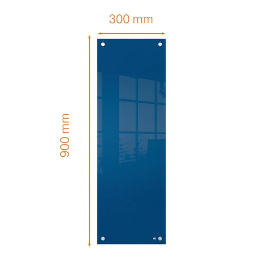 Panel de pizarra blanca de cristal pequeño Nobo 300x900 mm