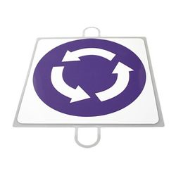 Panel de señalización de tráfico para picas. Rotonda