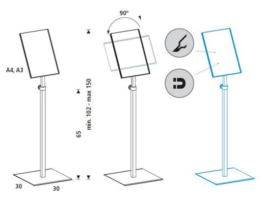 Painel de informações. 2 tamanhos