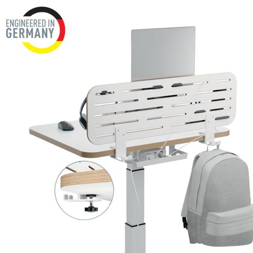 Panneau de rangement de table avec support pour ordinateur portable Leitz Ergo, 80x25 cm