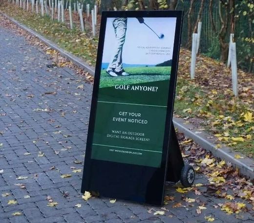 Pantalla exterior móvil de 43" con batería