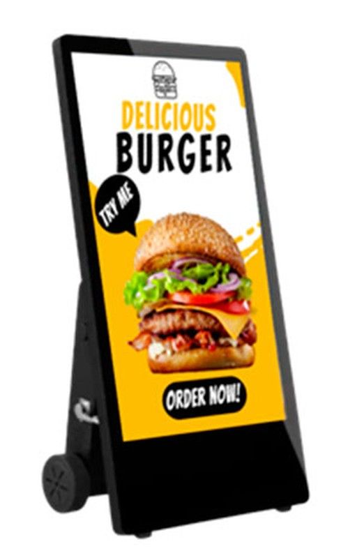 Pantalla exterior móvil de 43" con batería