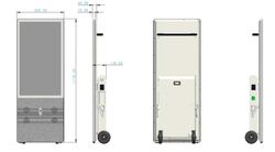 Pantalla exterior móvil de 43" con batería