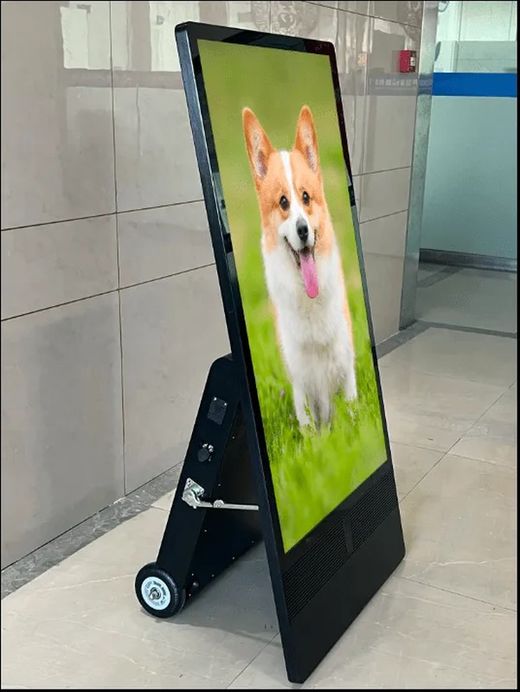 Pantalla exterior móvil de 43" con batería