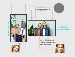 Tissu publicitaire dans la vitrine. Différentes tailles.