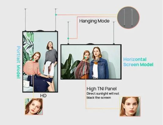 Tissu publicitaire dans la vitrine. Différentes tailles.