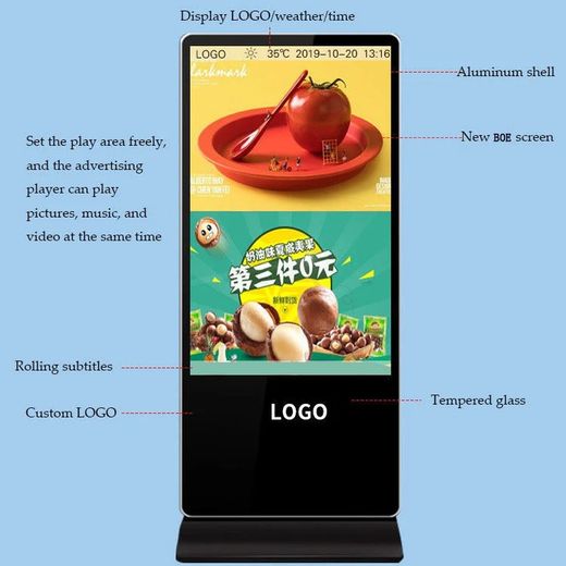 Pantalla publicitaria totem para interior. Varios tamaños