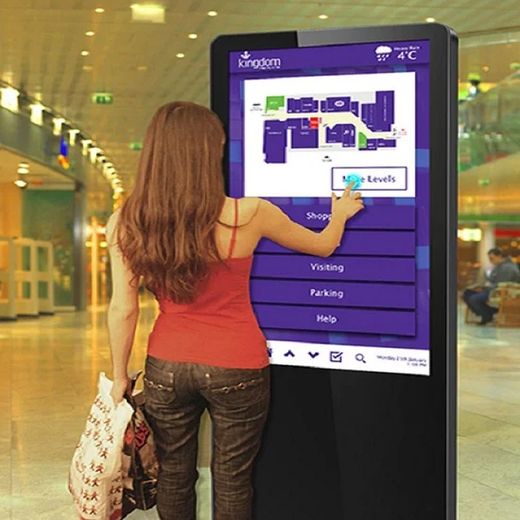 Totem, tissu publicitaire tactile et interactif. Différentes tailles