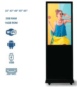 Pantalla publicitaria totem para interior. Varios tamaños