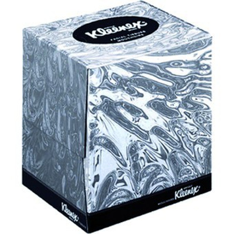 Kleenex Pañuelos faciales antivirales, para el aula o la oficina, 18 cajas  de cubos, 55 pañuelos por caja, 3 capas (990 tejidos en total)