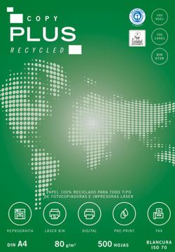 Copie 100% recyclée plus papier recyclé