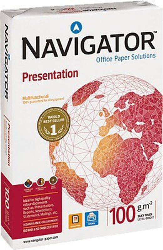Apresentação do navegador de papel. 100 gr. 500 horas