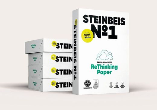 100% papier recyclé steinbeis blanc classique