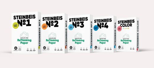 100% papier recyclé blanc pur steinbeis