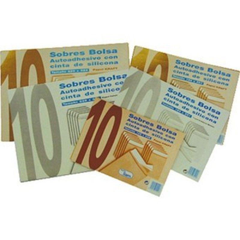 Paquete de 10 sobres-bolsas para correspondencia