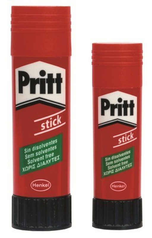 Pritt PS22 - Pegamento en barra (22 gm, no tóxico, lavable, color rojo, 12  unidades)