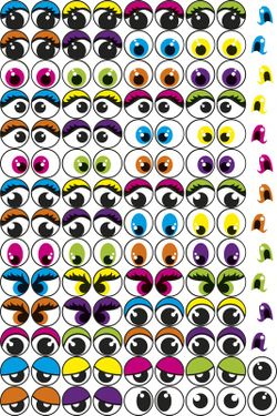 Paquet d'adhésifs au format olhos 594 unités