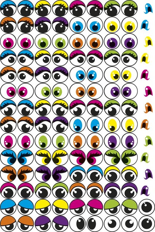 Paquet d'adhésifs au format olhos 594 unités